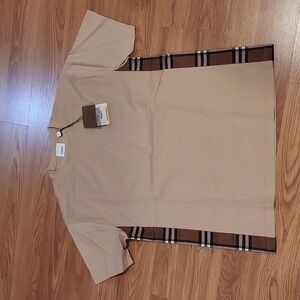 NWT Burberry Women’s Caris Side Check T-Shirt XS